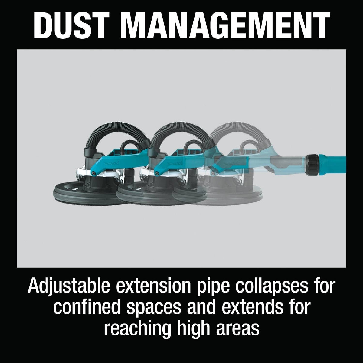 Makita XLS01TX1 18V LXT Lithium-Ion Brushless Cordless 9" Drywall Sander Kit, AWS Capable (5.0Ah)