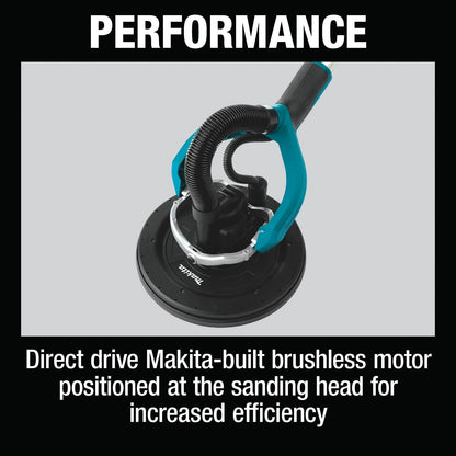 Makita XLS01TX1 18V LXT Lithium-Ion Brushless Cordless 9" Drywall Sander Kit, AWS Capable (5.0Ah)