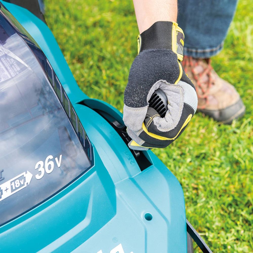 Makita XML05PT 36V (18V X2) LXT 17" Residential Lawn Mower Kit, dual port charger (5.0Ah)
