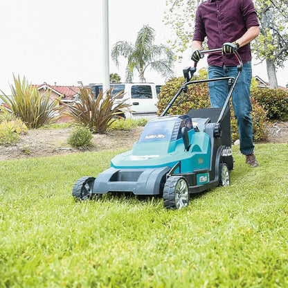 Makita XML05PT 36V (18V X2) LXT 17" Residential Lawn Mower Kit, dual port charger (5.0Ah)