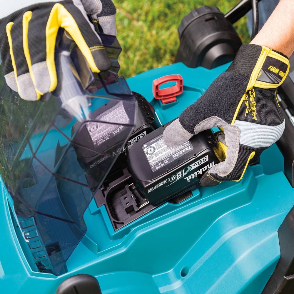 Makita XML05PT 36V (18V X2) LXT 17" Residential Lawn Mower Kit, dual port charger (5.0Ah)