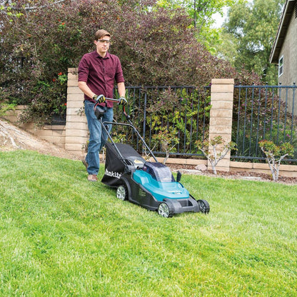 Makita XML05PT 36V (18V X2) LXT 17" Residential Lawn Mower Kit, dual port charger (5.0Ah)