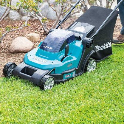 Makita XML05PT 36V (18V X2) LXT 17" Residential Lawn Mower Kit, dual port charger (5.0Ah)