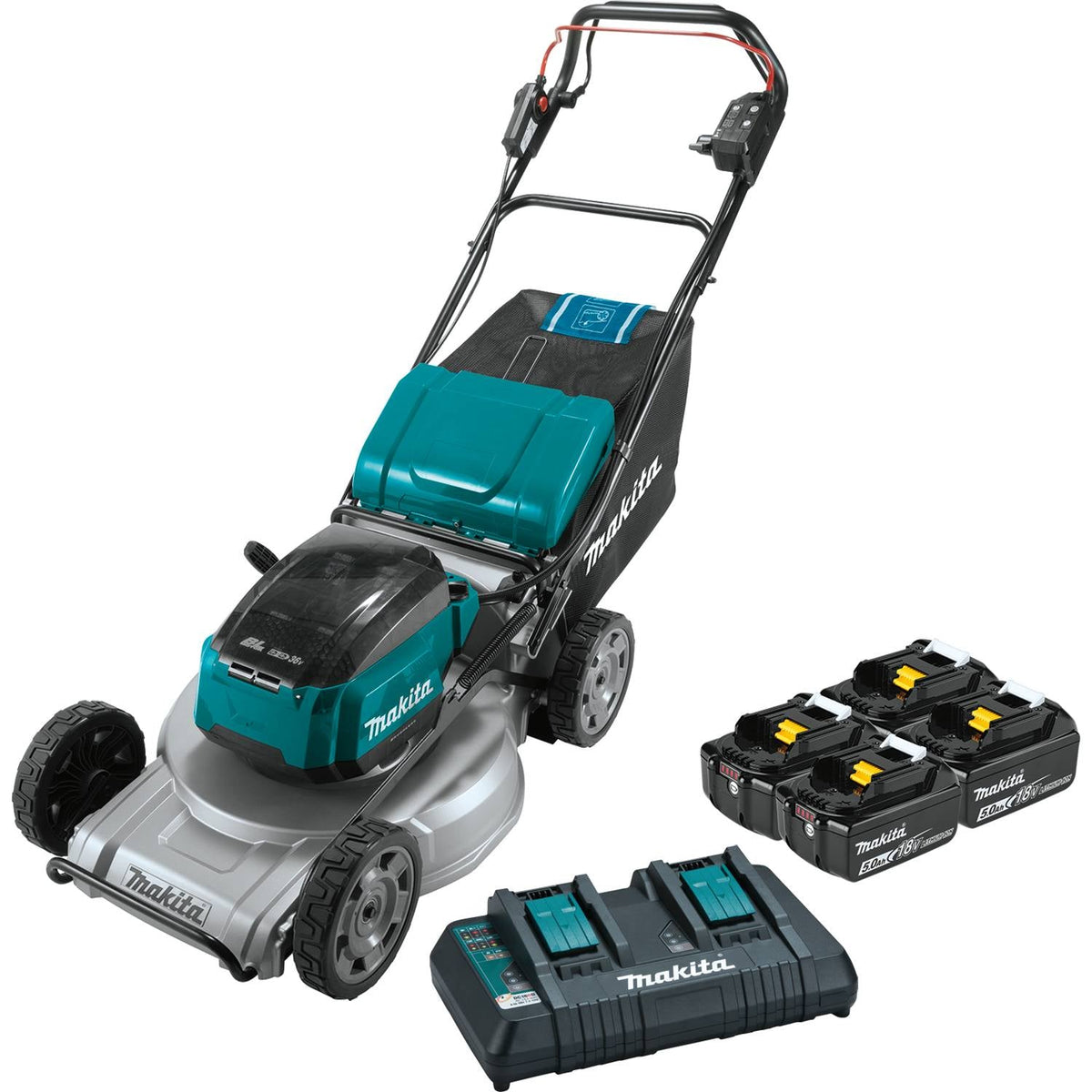 Makita XML09PT1 18V X2 (36V) 21" Lawn Mower Kit with 4 Batteries
