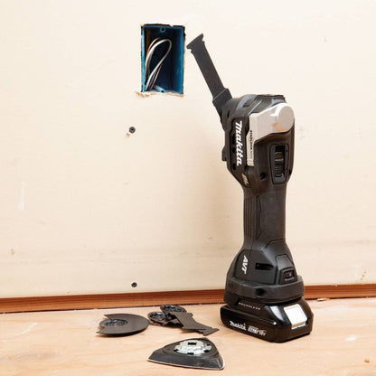 Makita XMT04R1B 18V LXT Lithium-Ion Sub-Compact Brushless Cordless StarlockMax Oscillating Multi-Tool Kit (2.0Ah)
