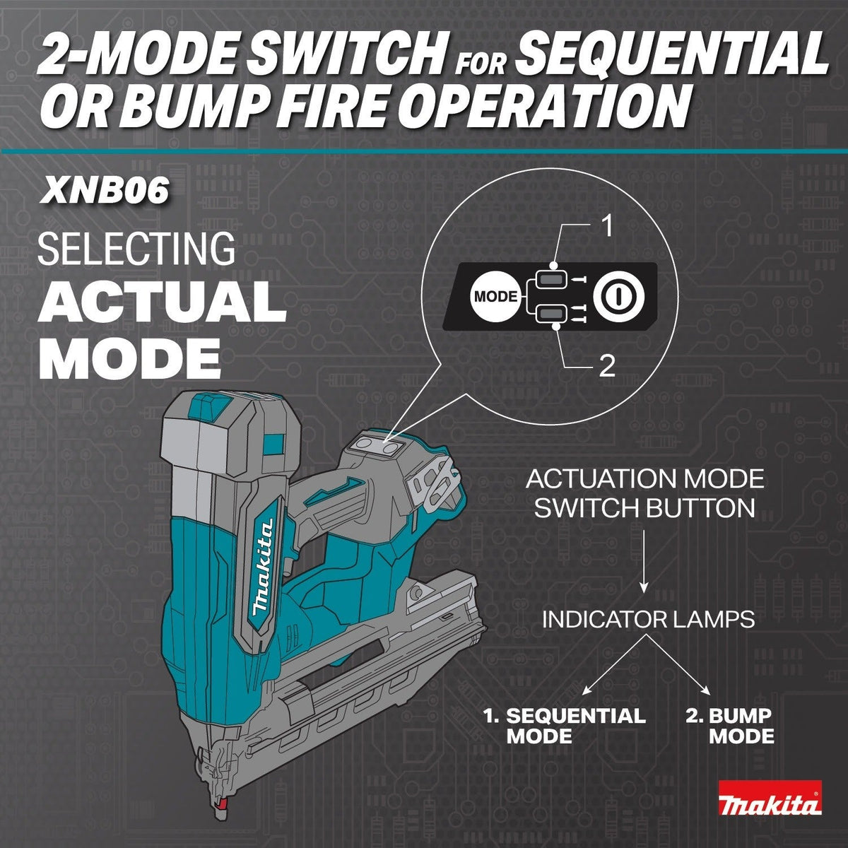 Makita XNB06Z 18V LXT Lithium-Ion Brushless Cordless 2-1/2” Angled Finish Nailer, 16 Gauge, Tool Only