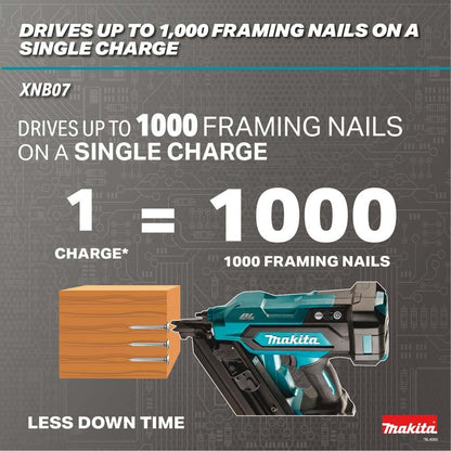 Makita XNB07Z 30 Degree Clipped Head 3-1/2 in. Framing Nailer, Tool Only (Bare Tool)