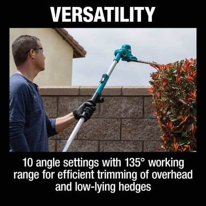 Makita XNU05SM1 18V LXT Lithium-Ion Cordless 18" Telescoping Articulating Pole Hedge Trimmer Kit (4.0Ah)