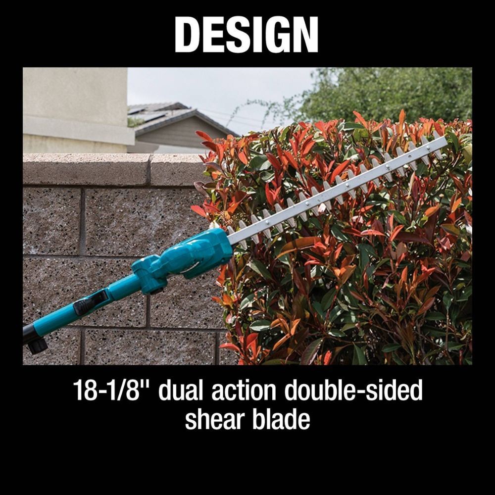 Makita XNU05SM1 18V LXT Lithium-Ion Cordless 18" Telescoping Articulating Pole Hedge Trimmer Kit (4.0Ah)