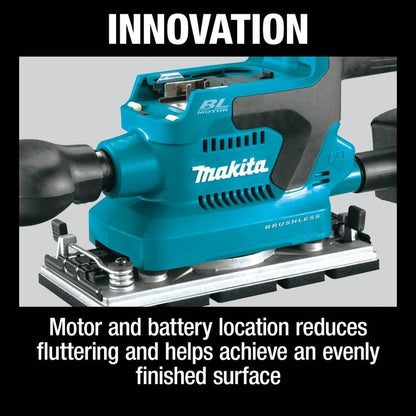 Makita XOB03Z 18V LXT Lithium-Ion Brushless Cordless 1/3 Sheet Finishing Sander, AWS Capable (Tool Only)