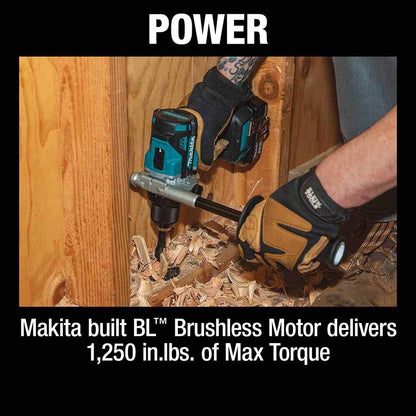 Makita XPH14T 18V LXT Lithium-Ion Brushless Cordless 1/2" Hammer Driver-Drill Kit, 2-speed, var. speed., L.E.D. Light, bag (5.0Ah)