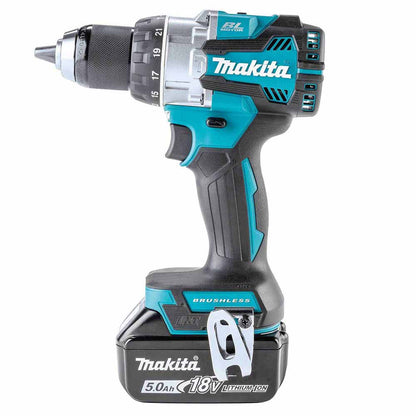 Makita XPH16T 18V LXT Lithium-Ion Compact Brushless Cordless 1/2" Hammer Driver-Drill Kit (5.0Ah)