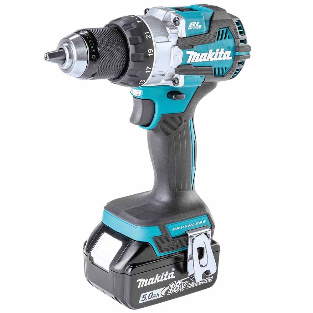 Makita XPH16T 18V LXT Lithium-Ion Compact Brushless Cordless 1/2" Hammer Driver-Drill Kit (5.0Ah)