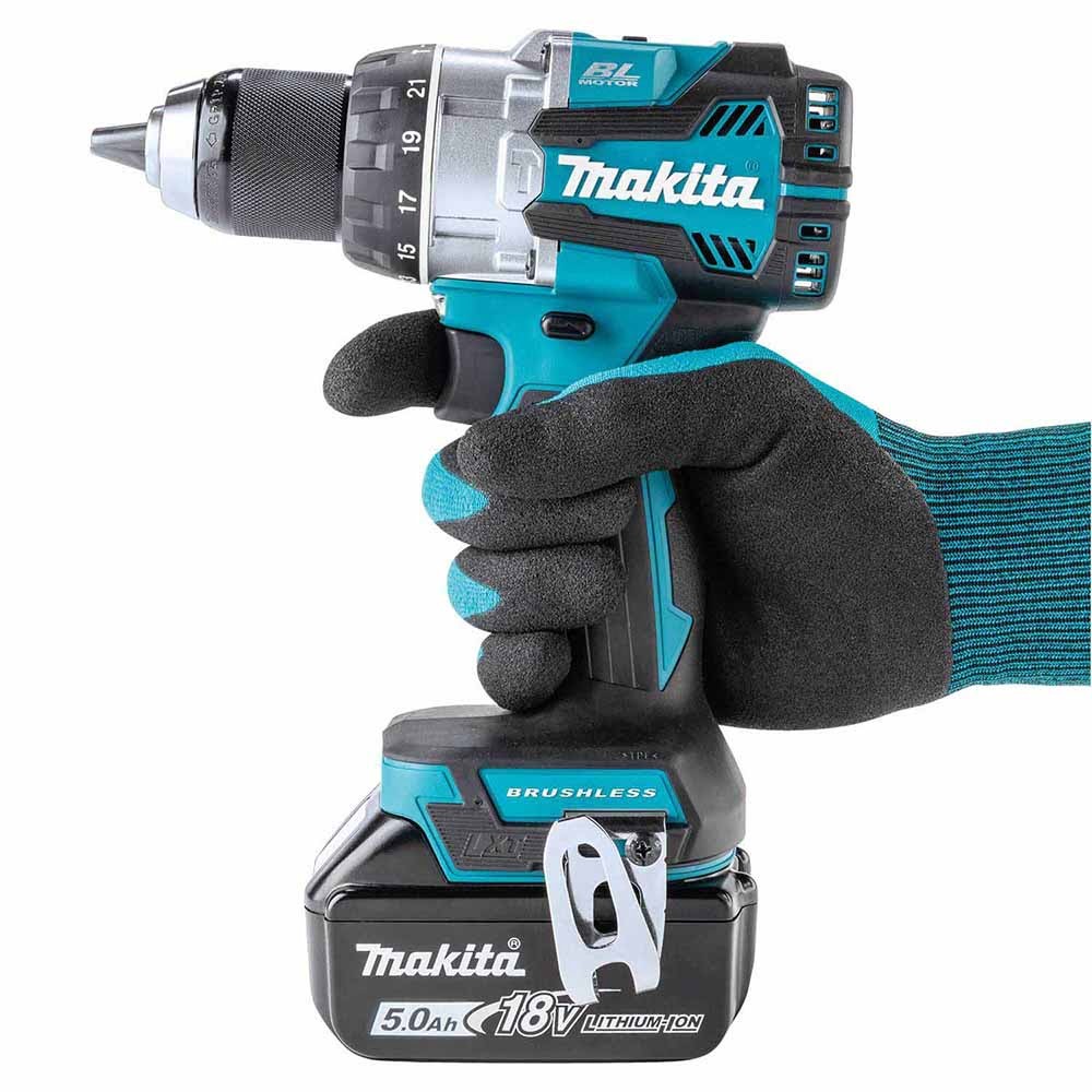 Makita XPH16T 18V LXT Lithium-Ion Compact Brushless Cordless 1/2" Hammer Driver-Drill Kit (5.0Ah)