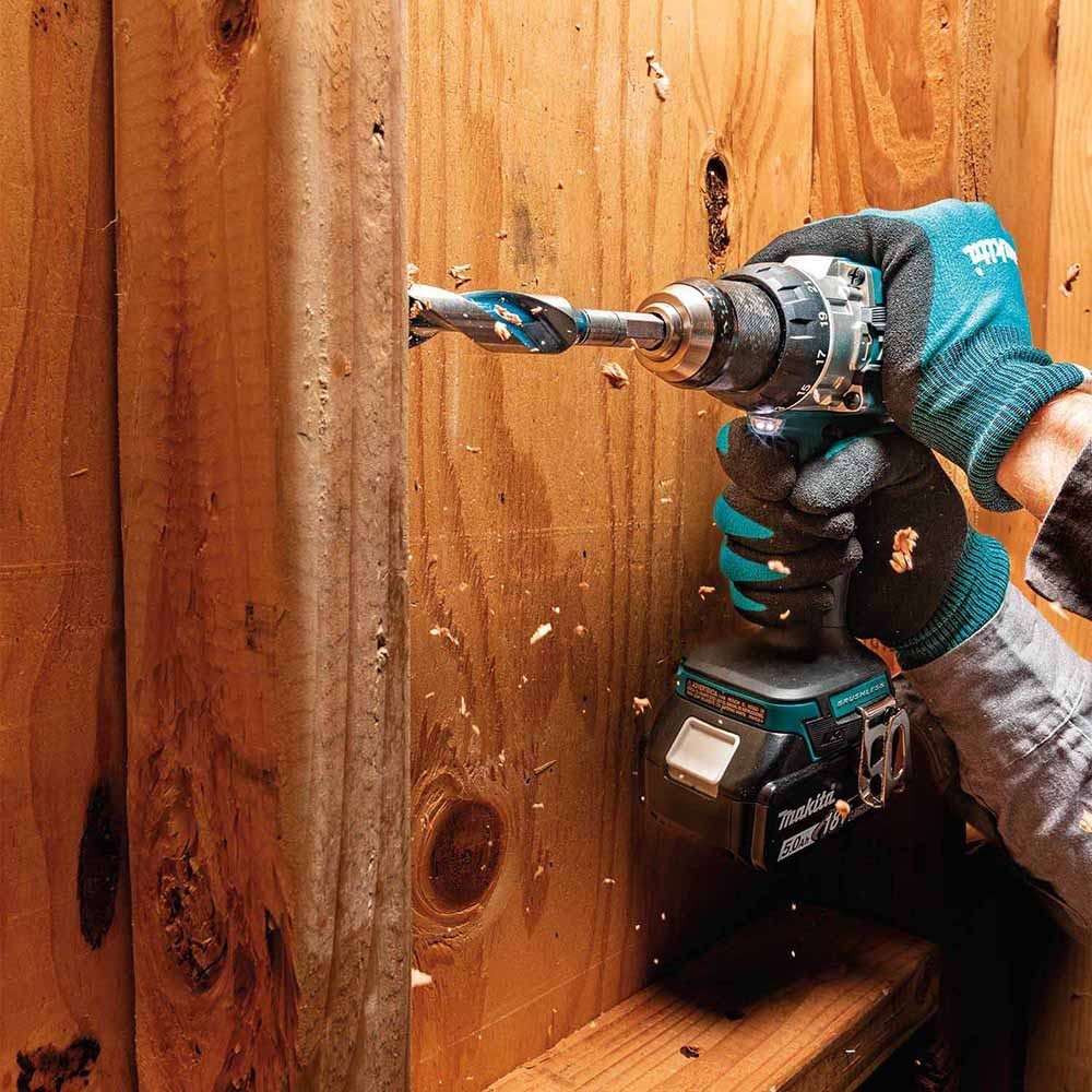 Makita XPH16T 18V LXT Lithium-Ion Compact Brushless Cordless 1/2" Hammer Driver-Drill Kit (5.0Ah)
