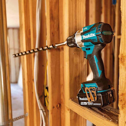 Makita XPH16T 18V LXT Lithium-Ion Compact Brushless Cordless 1/2" Hammer Driver-Drill Kit (5.0Ah)