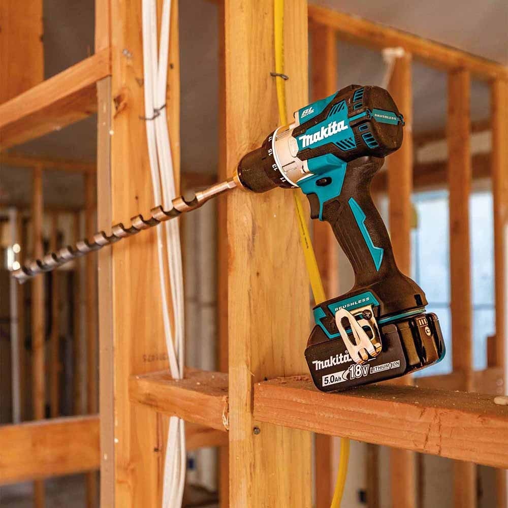 Makita XPH16T 18V LXT Lithium-Ion Compact Brushless Cordless 1/2" Hammer Driver-Drill Kit (5.0Ah)