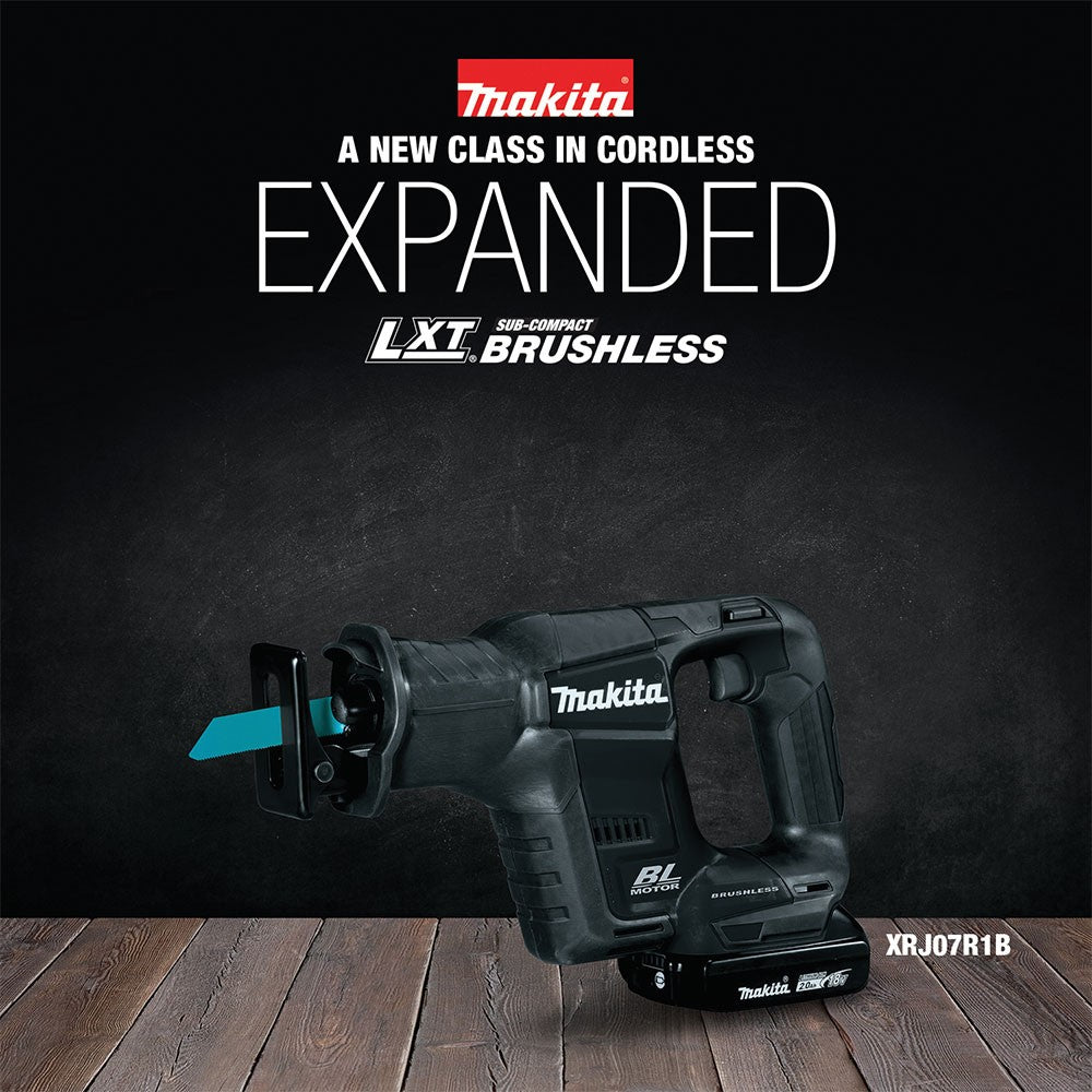 Makita XRJ07R1B 18V LXT Sub-Compact Recipro Saw Kit (2.0Ah)