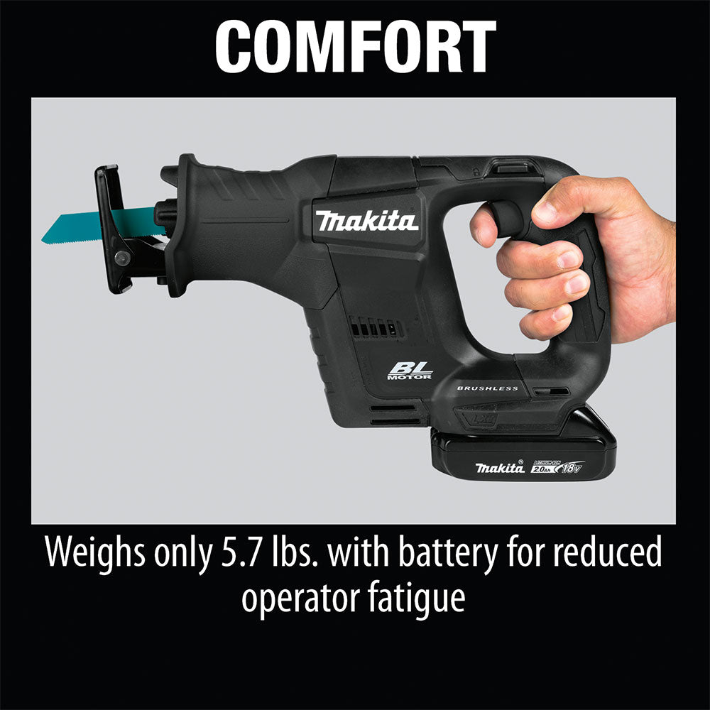 Makita XRJ07R1B 18V LXT Sub-Compact Recipro Saw Kit (2.0Ah)