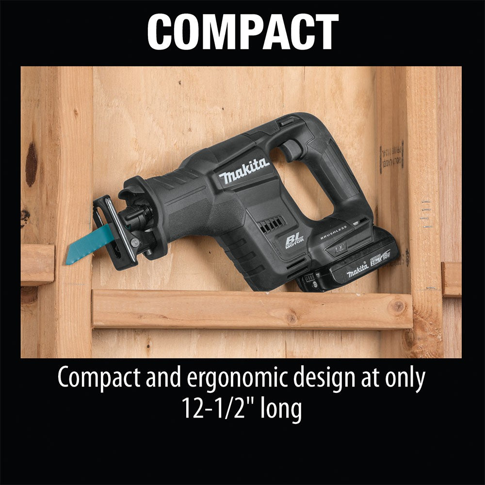 Makita XRJ07R1B 18V LXT Sub-Compact Recipro Saw Kit (2.0Ah)