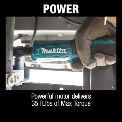Makita XRW01SR1 18V LXT Lithium-Ion Cordless 3/8" / 1/4" Sq. Drive Ratchet Kit, interchangeable anvils, var. spd., L.E.D. Light, bag, with one battery (2.0Ah)