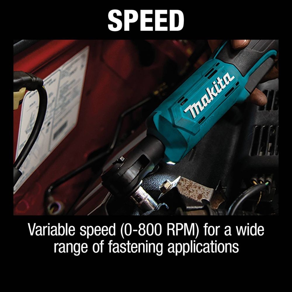 Makita XRW01SR1 18V LXT Lithium-Ion Cordless 3/8" / 1/4" Sq. Drive Ratchet Kit, interchangeable anvils, var. spd., L.E.D. Light, bag, with one battery (2.0Ah)