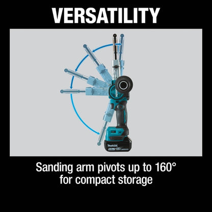 Makita XSB01TJ 18V LXT Lithium-Ion Brushless Cordless 3/8" x 21" Detail Belt Sander Kit, Bag (5.0Ah)
