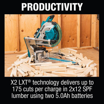 Makita XSL08PT 18V X2 LXT (36V) Brushless 12" Sliding Compound Miter Saw