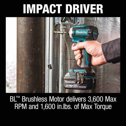 Makita XT507PT 18V LXT 5-Pc. Combo Kit (5.0Ah)