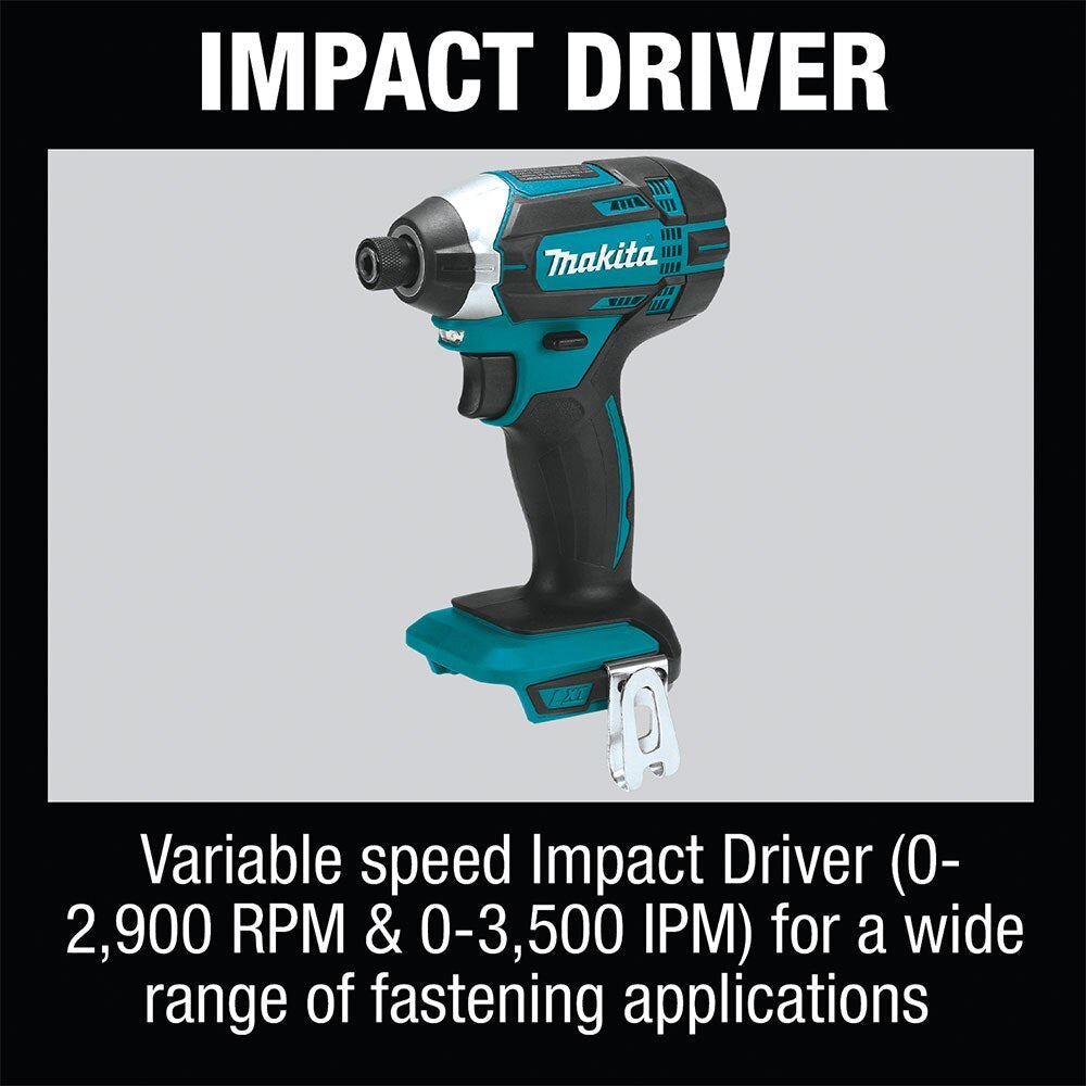 Makita XT614SX1 18V LXT Lithium-Ion Cordless 6-Piece Combo Kit (3.0Ah)
