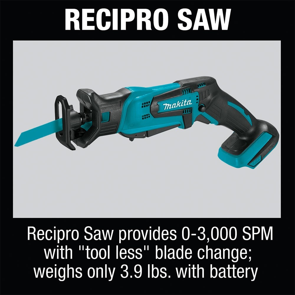 Makita XT614SX1 18V LXT Lithium-Ion Cordless 6-Piece Combo Kit (3.0Ah)