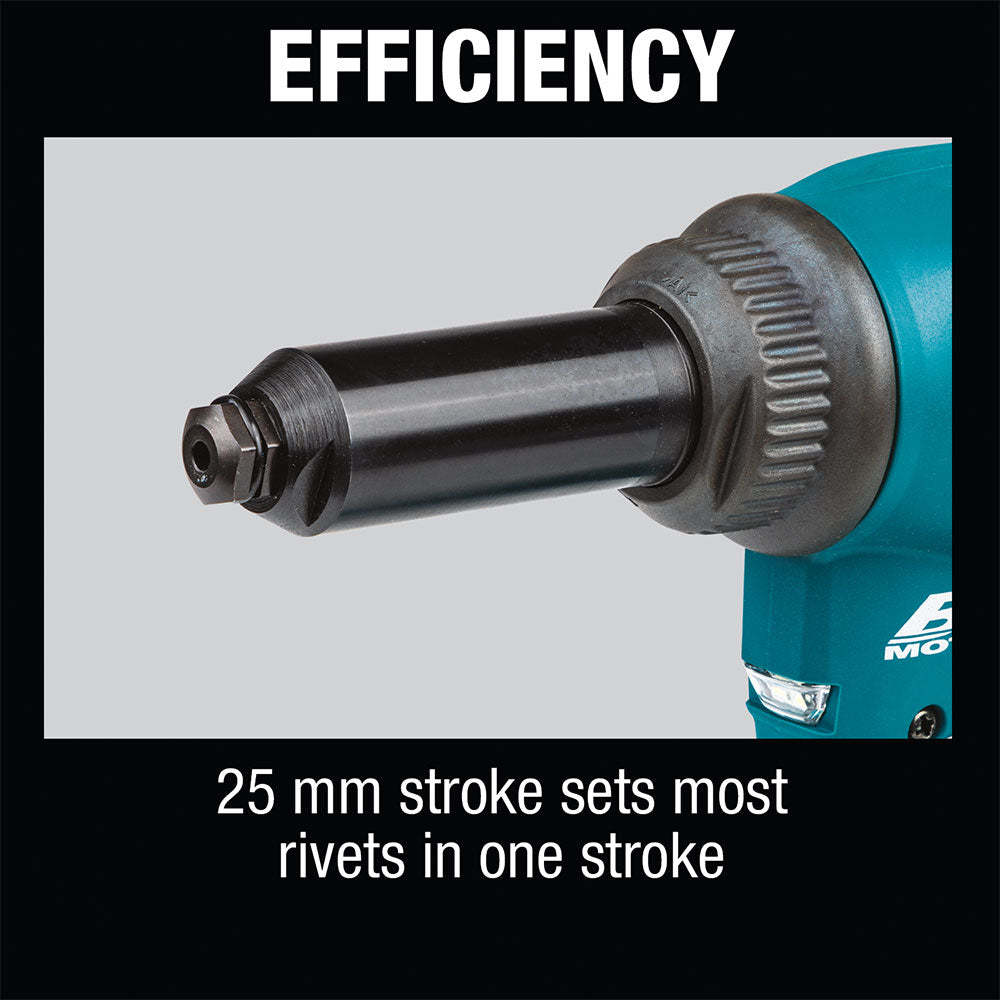 Makita XVR01T 18V LXT Lithium-Ion Brushless Cordless Rivet Tool Kit, 5.0Ah