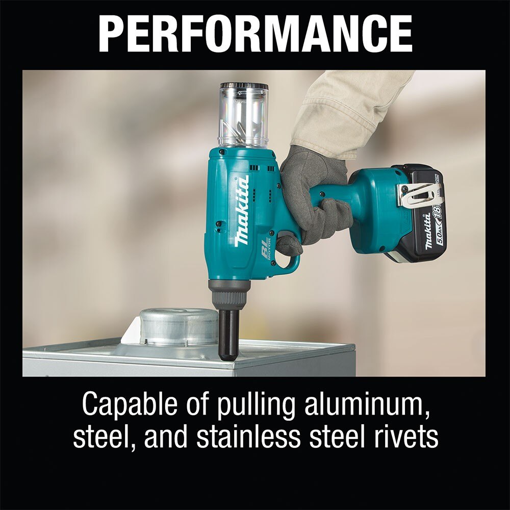 Makita XVR02T 18V LXT Lithium-Ion Brushless Cordless Rivet Tool Kit(5.0Ah)