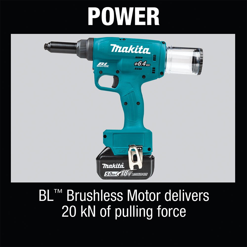 Makita XVR02T 18V LXT Lithium-Ion Brushless Cordless Rivet Tool Kit(5.0Ah)