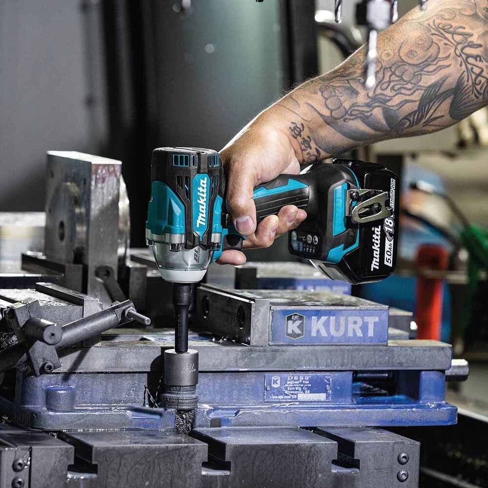 Makita XWT16T 18V LXT Lithium-Ion Brushless Cordless 4-Speed 3/8" Sq. Drive Impact Wrench w/ Friction Ring Anvil (5.0Ah)