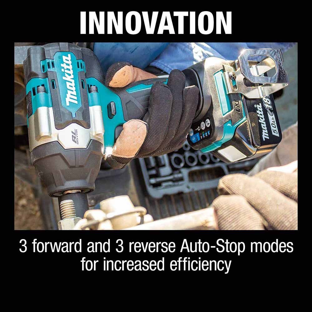 Makita XWT17T 18V LXTBrushless Cordless 4-Speed Mid-Torque 1/2" Sq. Drive Impact Wrench Kit