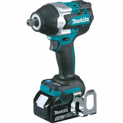 Makita XWT18T 18V LXT Brushless 4-Speed Mid-Torque 1/2" Sq. Drive Impact Wrench Kit w/ Detent Anvil