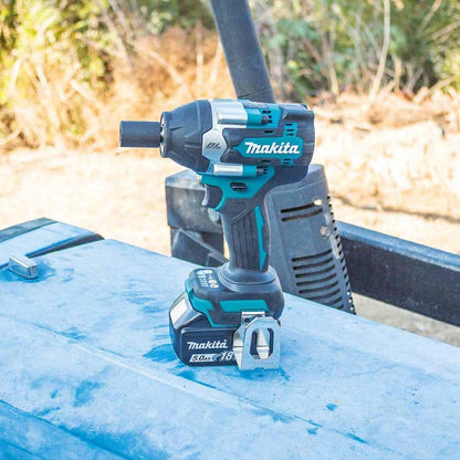 Makita XWT18T 18V LXT Brushless 4-Speed Mid-Torque 1/2" Sq. Drive Impact Wrench Kit w/ Detent Anvil