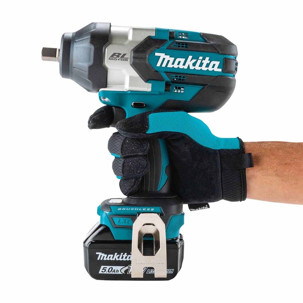 Makita XWT19T 18V LXT Lithium-Ion Brushless Cordless 3-Speed 1/2" Sq. Drive Impact Wrench Kit w/ Detent Anvil (5.0Ah)