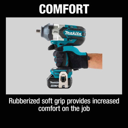 Makita XWT19T 18V LXT Lithium-Ion Brushless Cordless 3-Speed 1/2" Sq. Drive Impact Wrench Kit w/ Detent Anvil (5.0Ah)