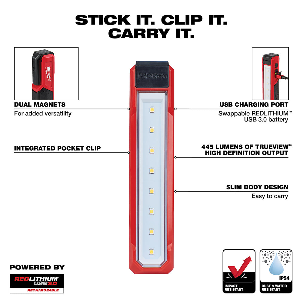 Milwaukee 2112-21 USB Rechargeable Rover Pocket Flood Light