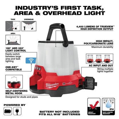 Milwaukee 2146-20 M18 RADIUS LED Compact Site Light with One Key