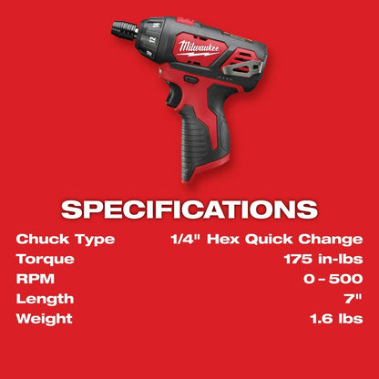 Milwaukee 2401-20 M12™ DRILL COMPACT DRV TOOL ONLY