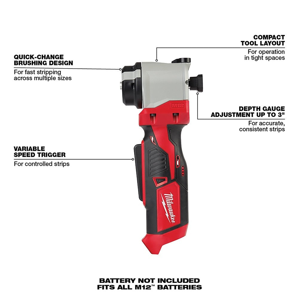 Milwaukee 2435-20 M12 Cable Stripper (Tool-Only)