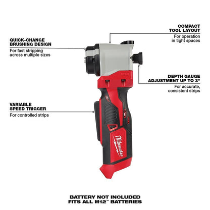 Milwaukee 2435-20 M12 Cable Stripper (Tool-Only)