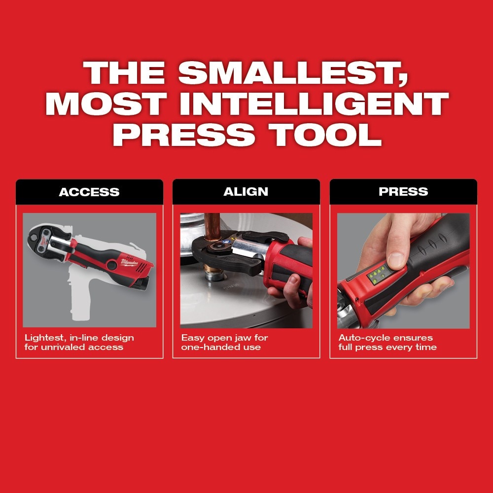 Milwaukee 2473-22 M12 Force Logic Press Tool 1/2" - 1" Kit
