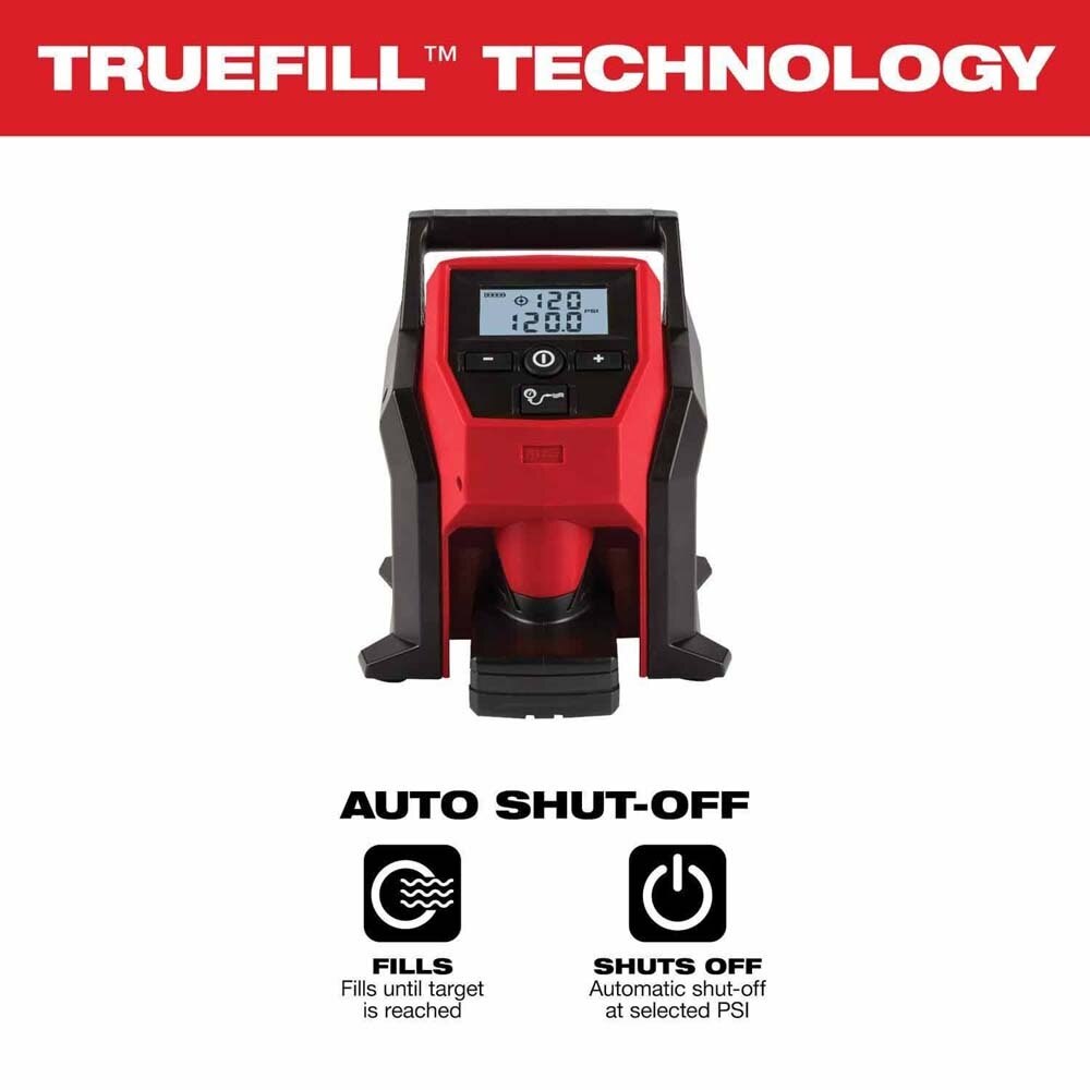 Milwaukee 2492-24 M12 4-Tool Cordless Combo Kit with Hex Screwdriver, Flood Light, Inflator and 3/8 in Ratchet (4 Tool Kit)