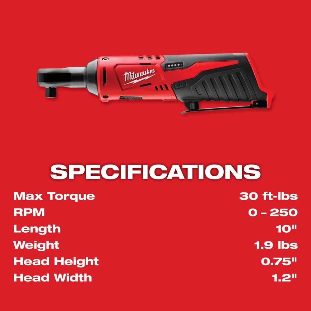 Milwaukee 2492-24 M12 4-Tool Cordless Combo Kit with Hex Screwdriver, Flood Light, Inflator and 3/8 in Ratchet (4 Tool Kit)