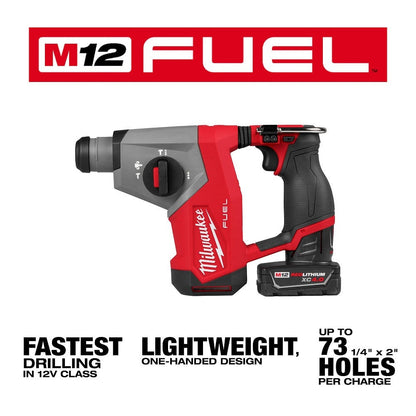 Milwaukee 2508-21XC M12 FUEL 5/8" SDS Plus Rotary Hammer Kit