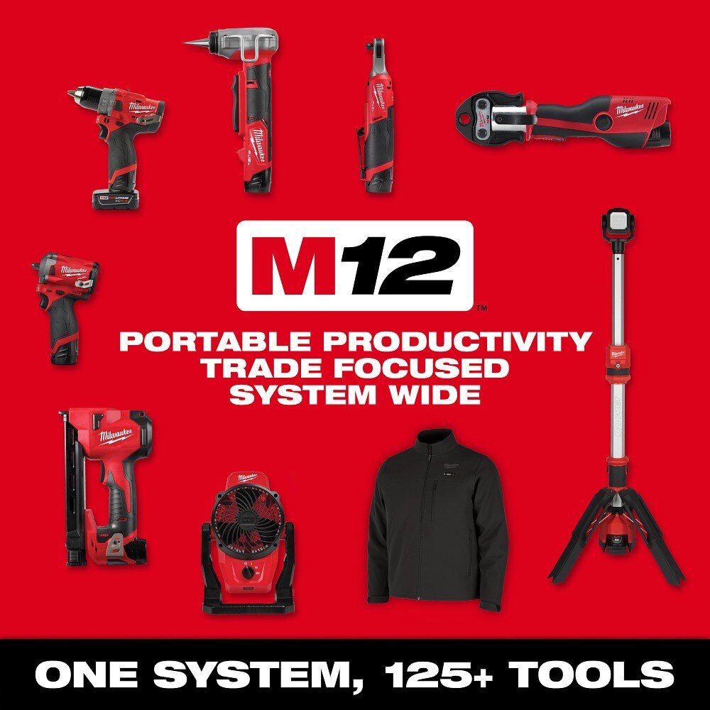 Milwaukee 2519-21 M12 FUEL High Speed Chain Snake for 1-1/4”-2” Pipes